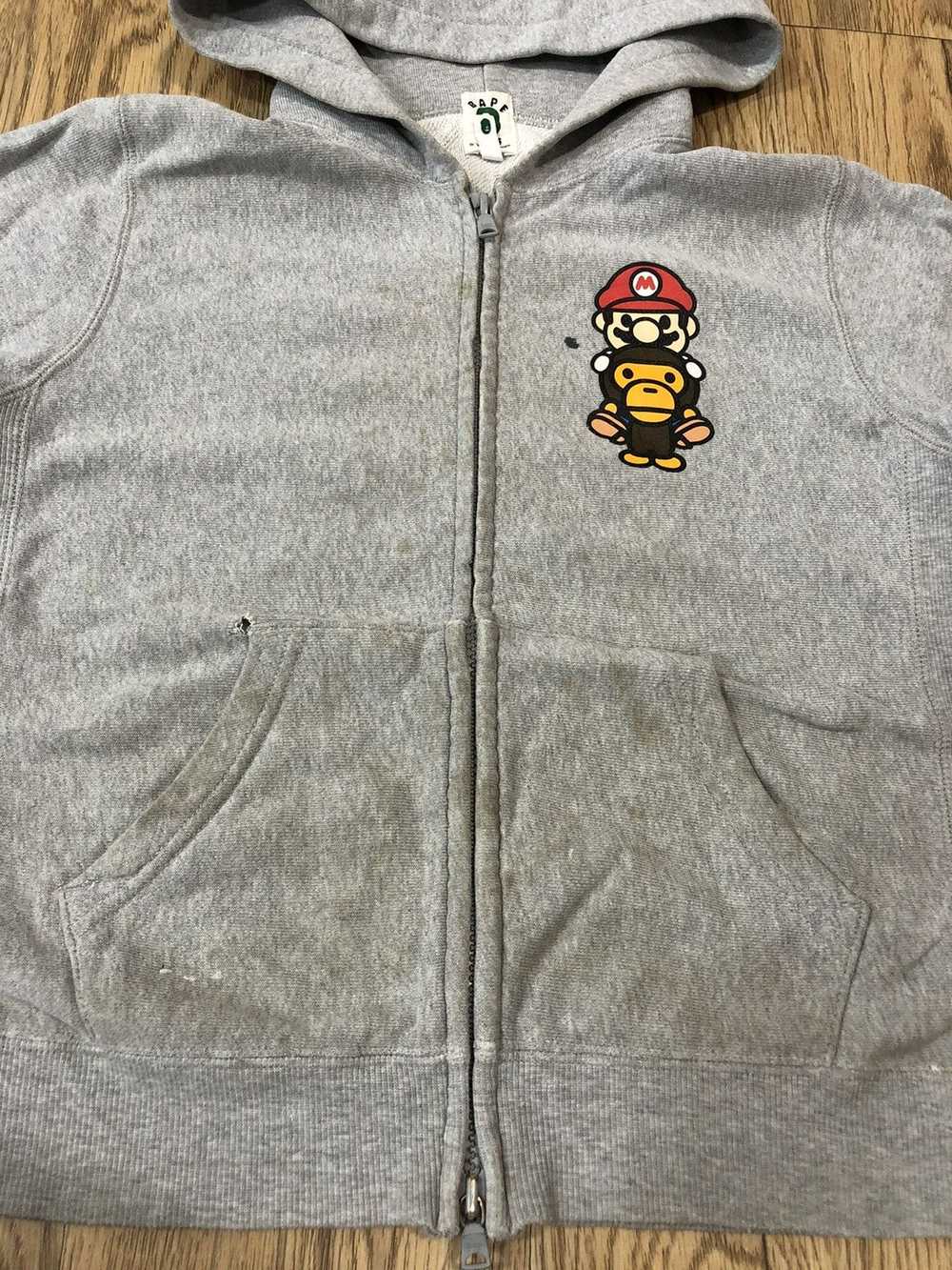 Bape × Kid Bape Baby Milo x Mario hoodie - image 3