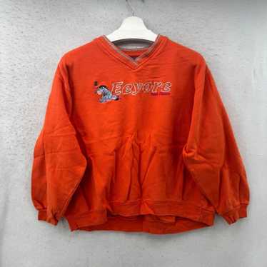 Disney VINTAGE EEYORE Sweater Womens XL Orange Dis