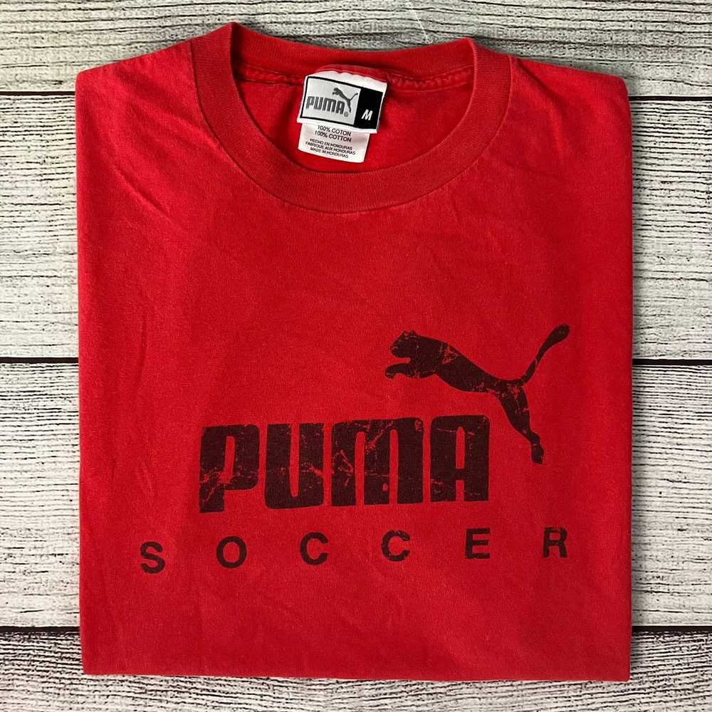 Puma × Vintage Vintage 1990s Puma Soccer Red Shor… - image 1