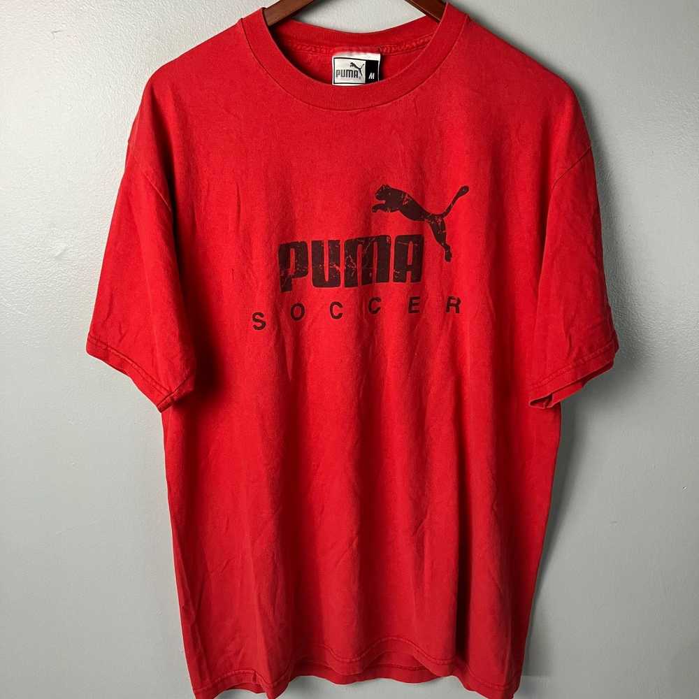 Puma × Vintage Vintage 1990s Puma Soccer Red Shor… - image 2