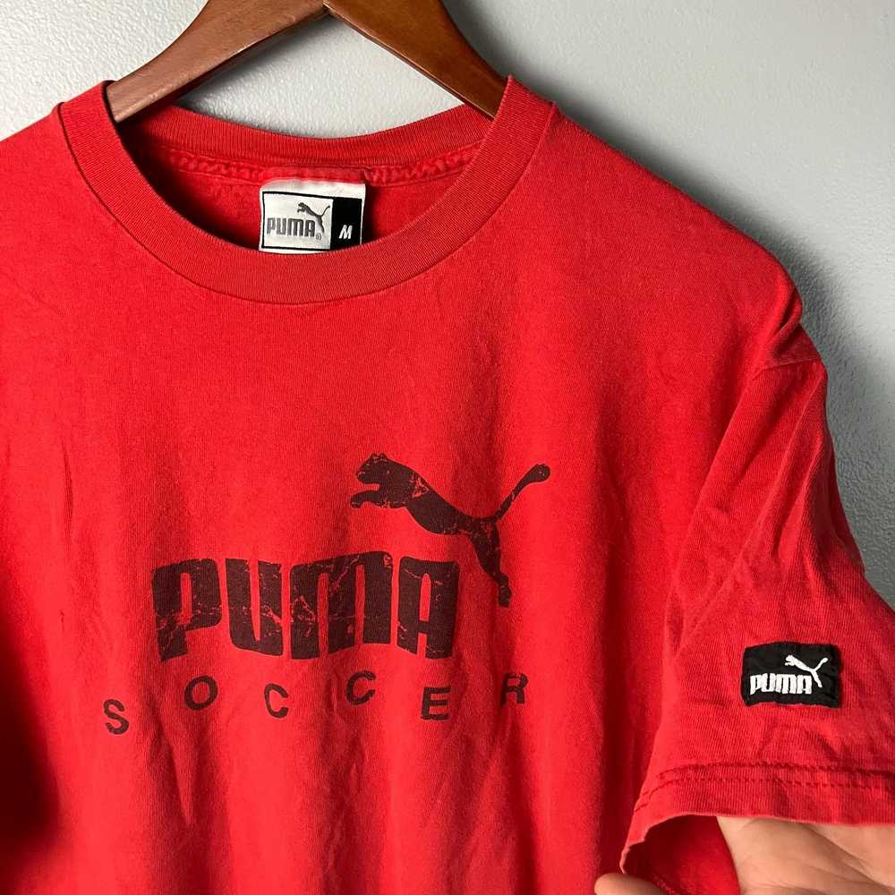 Puma × Vintage Vintage 1990s Puma Soccer Red Shor… - image 3