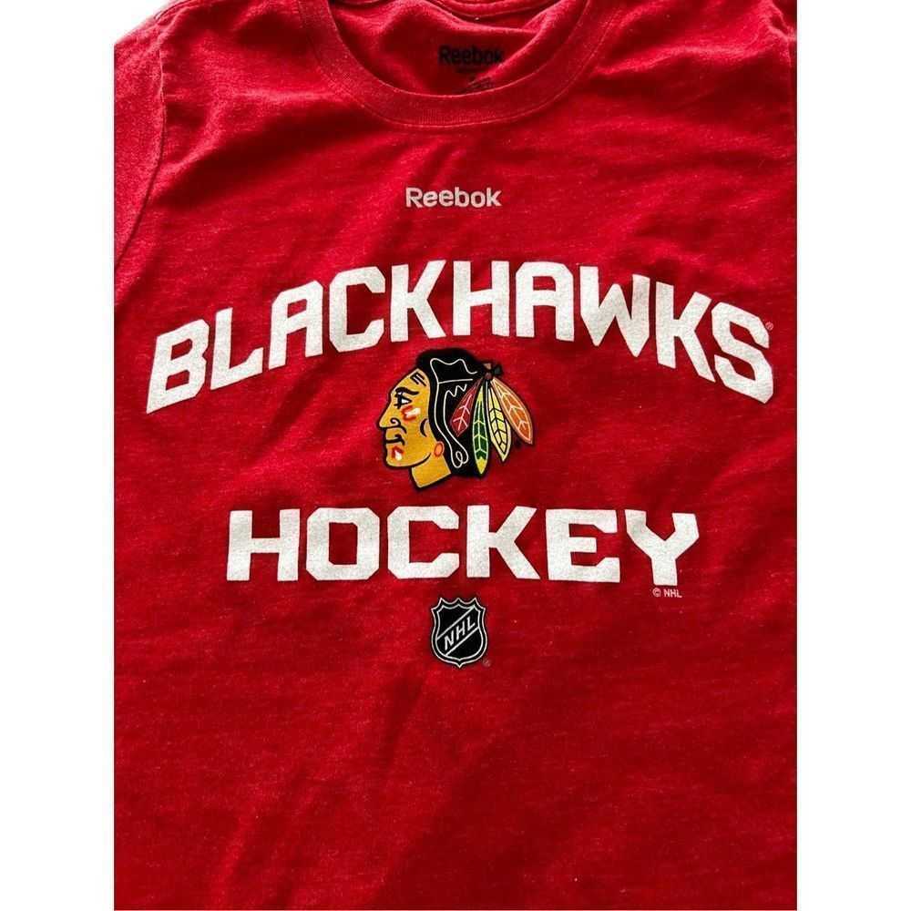 Reebok Chicago Blackhawks Hockey Logo T-shirt siz… - image 6