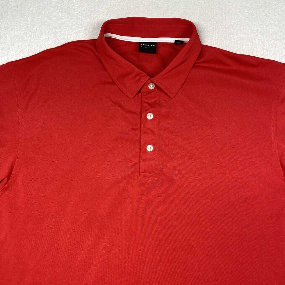 Vintage Dunning Golf Polo Shirt Mens XL Red Short… - image 2