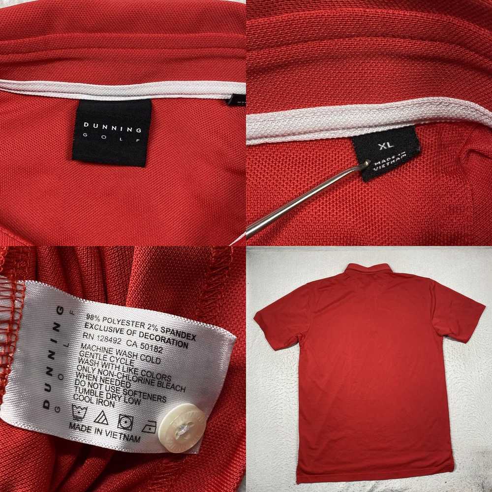 Vintage Dunning Golf Polo Shirt Mens XL Red Short… - image 4