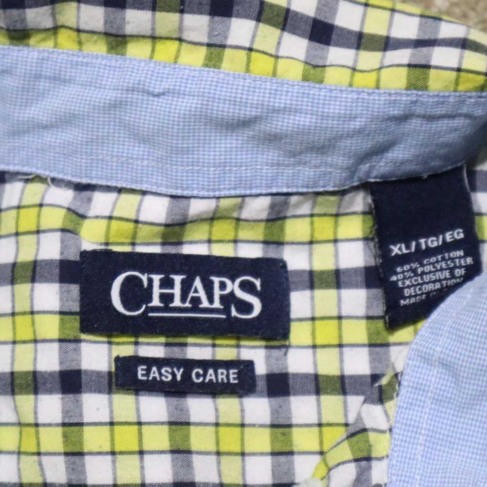 Chaps Chaps Yellow Plaid Collared Long Sleeve But… - image 3