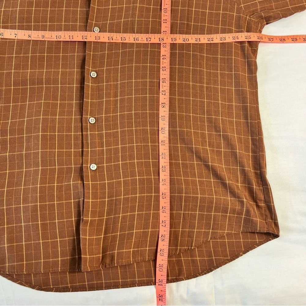 Other VanHeusen Men's XL Brown Plaid Long-Sleeve … - image 4