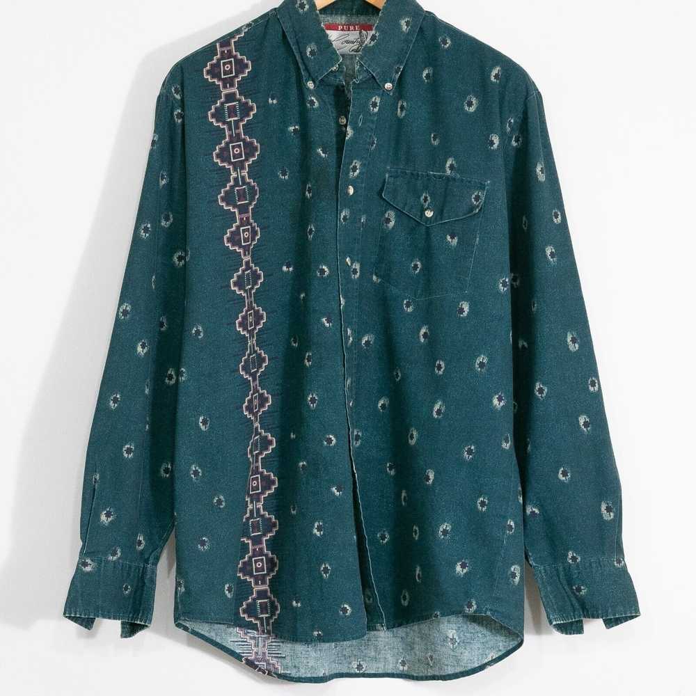 Vintage Vintage Southwestern Button Up Shirt L - … - image 2