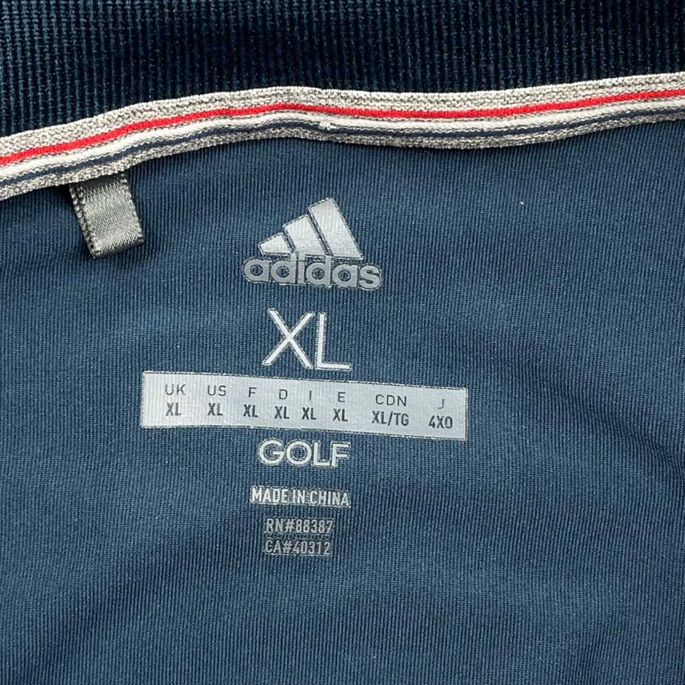 Adidas Adidas Polo Shirt Men XL Blue Stripes Perf… - image 3