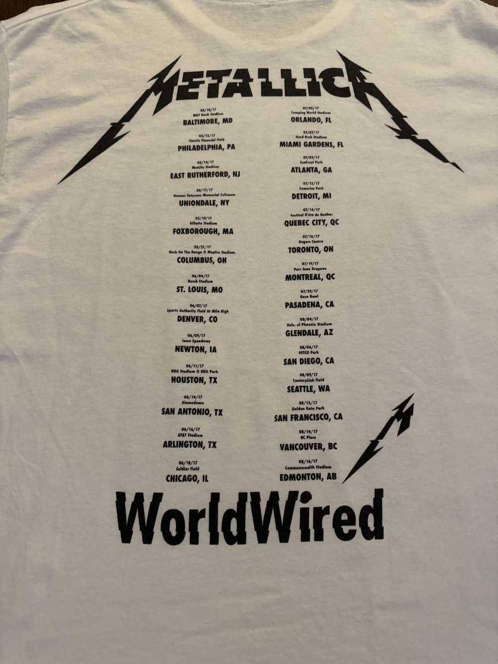 Metallica Metallica World Wired Tour Shirt 2017 M… - image 5