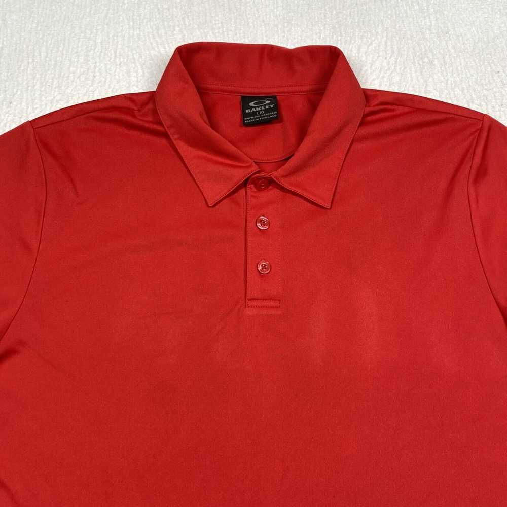 Oakley Oakley Polo Shirt Mens Large Red Short Sle… - image 2