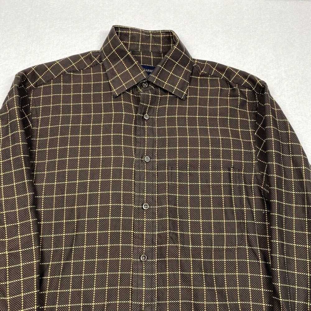 Vintage Scott Barber Shirt Mens Small Brown Plaid… - image 2