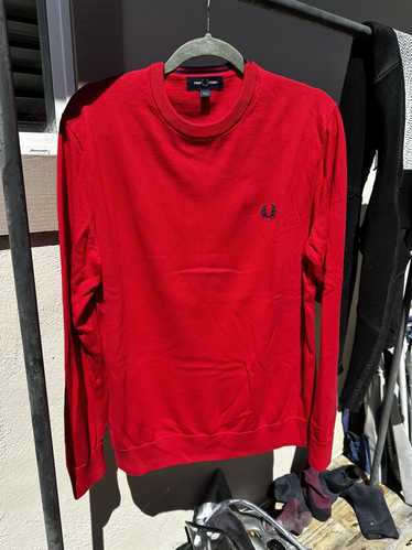 Fred Perry Red/Navy Fred Perry Sweater - Size L