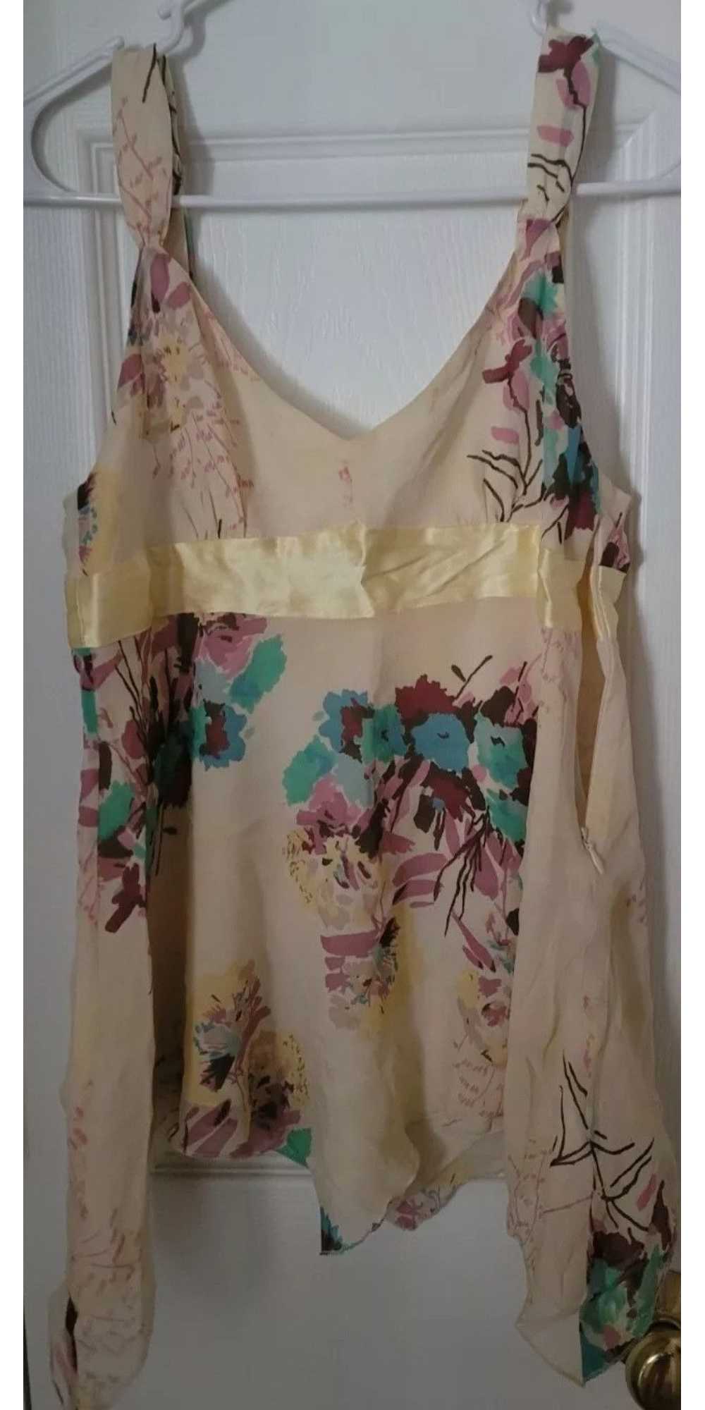 Gap GAP Women's Yellow Floral Tunic Tank Size 4 - image 1