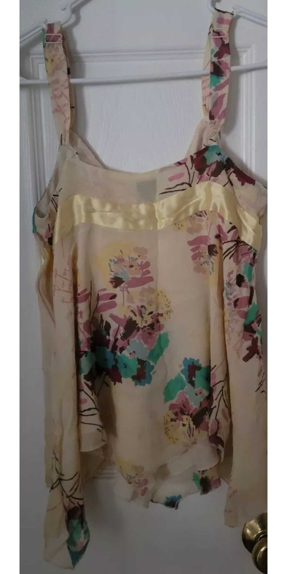 Gap GAP Women's Yellow Floral Tunic Tank Size 4 - image 3