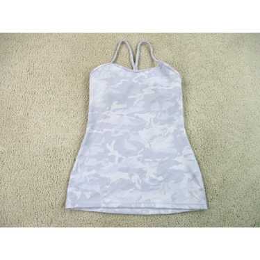 Lululemon Lululemon Shirt Womens 4 Gray White Pow… - image 1