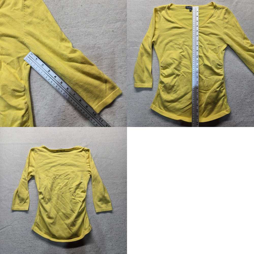 Vintage Ny Collection Solid Yellow Long Sleeve Sw… - image 4