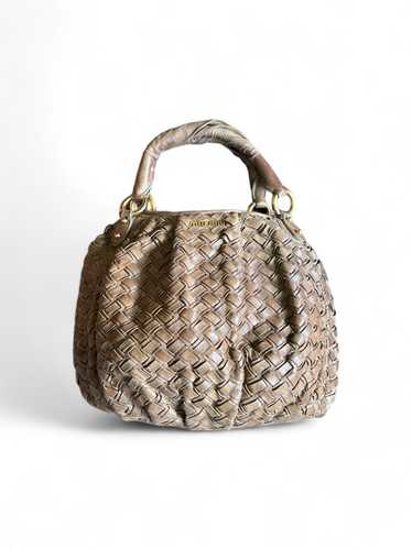 Miu Miu MiuMiu - Intrecciato Brown Leather Handbag
