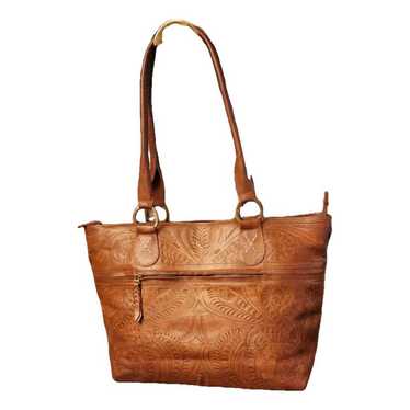 Non Signé / Unsigned Leather handbag