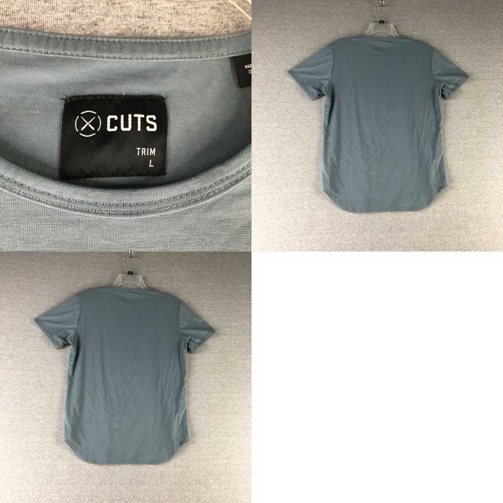 Cuts Cuts Shirt Mens Large Trim Crew Neck Blue Sh… - image 4