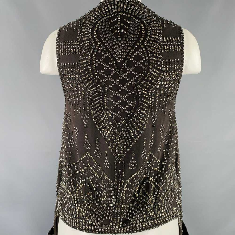 Other KAUFMAN FRANCO Black Silver Silk Beaded Asy… - image 5