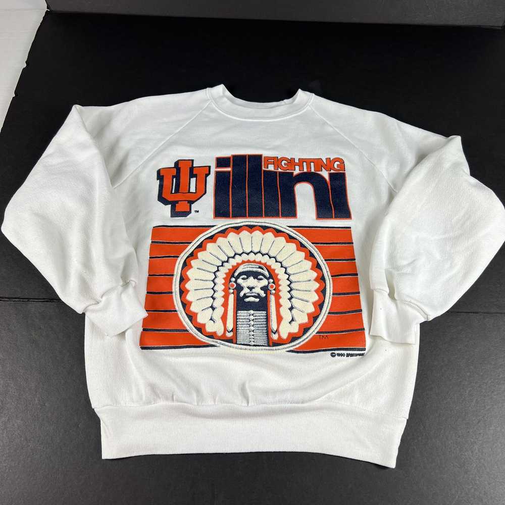 Ncaa × Vintage VTG 90s Ilinois Fighting Illini Sw… - image 1