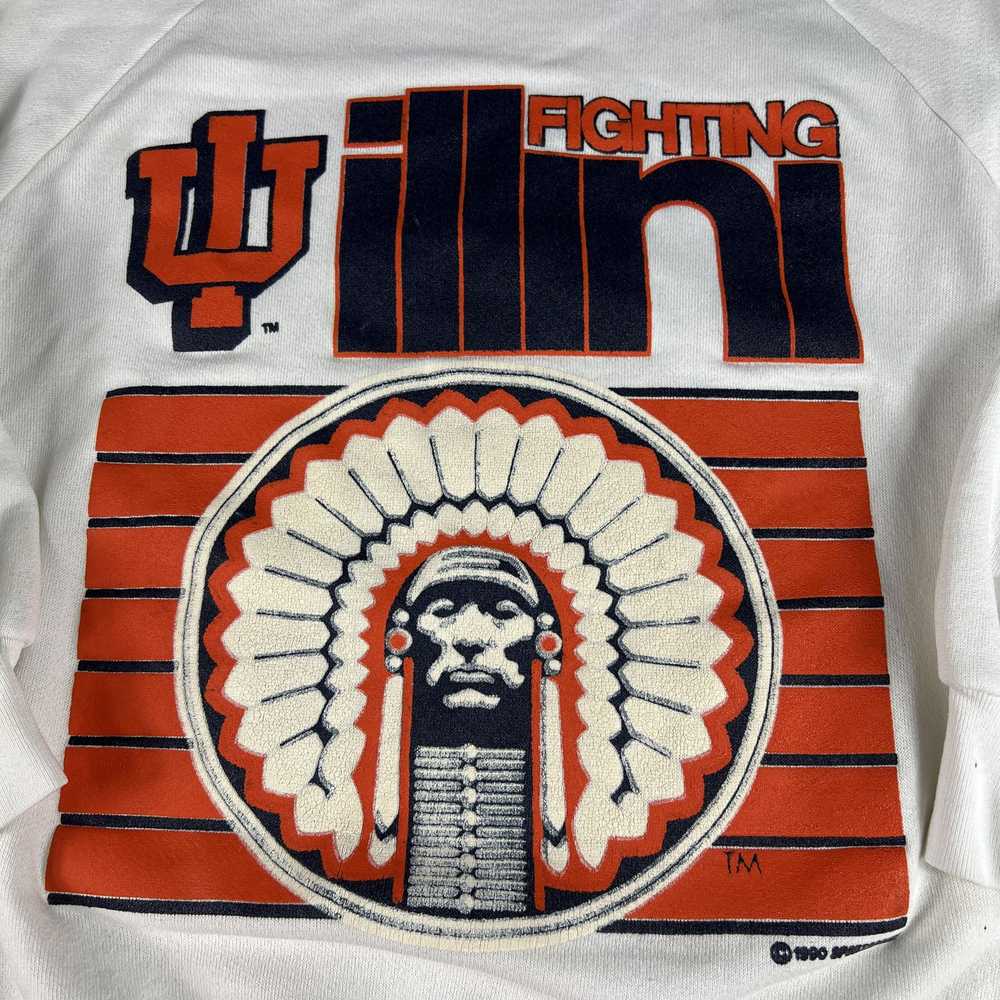 Ncaa × Vintage VTG 90s Ilinois Fighting Illini Sw… - image 6