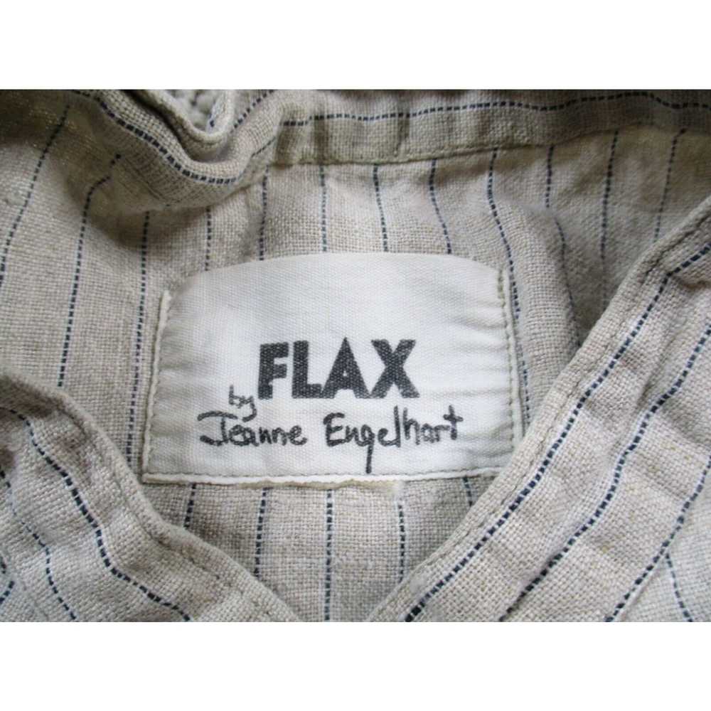 flax Flax Shirt Womens XL Beige Button Up Blouse … - image 2
