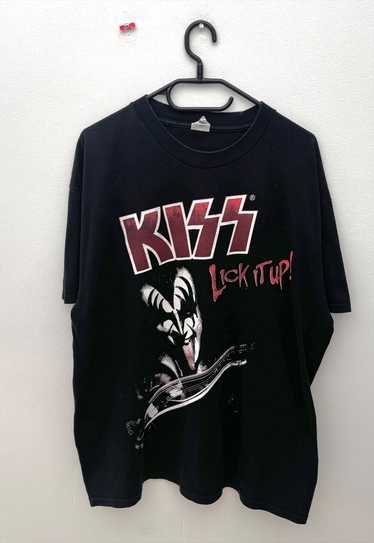 Vintage kiss Gene Simmons lick it up black T-shir… - image 1