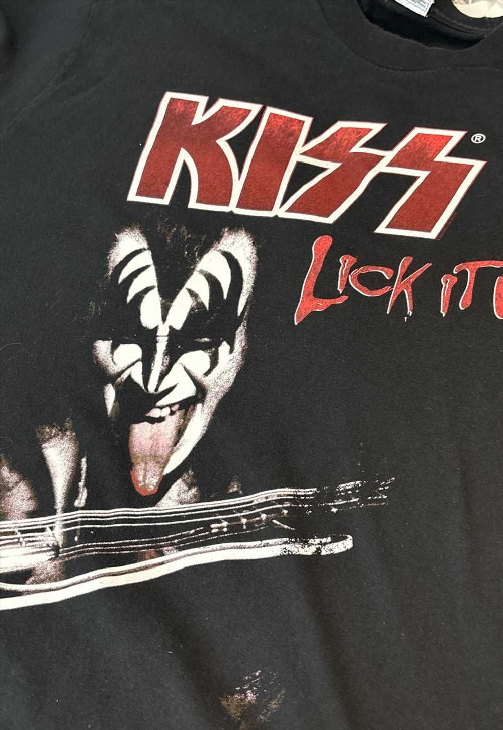 Vintage kiss Gene Simmons lick it up black T-shir… - image 4