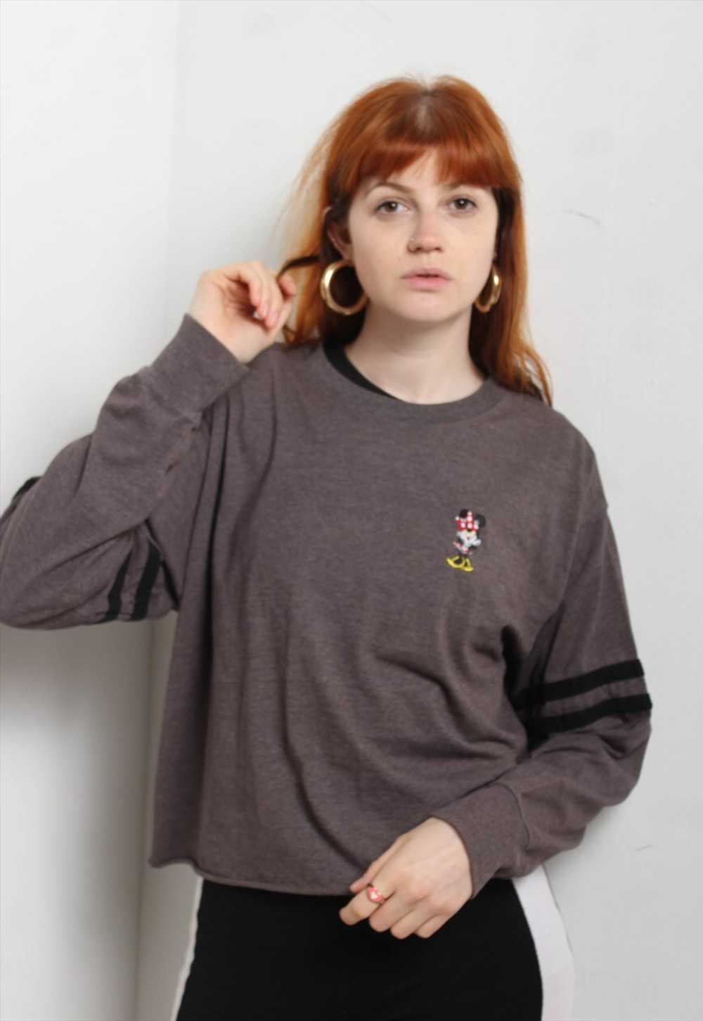 Vintage Disney Minnie Mouse Sweatshirt Grey - image 1