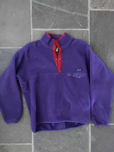 Patagonia Purple snap t fleece pullover synchilla