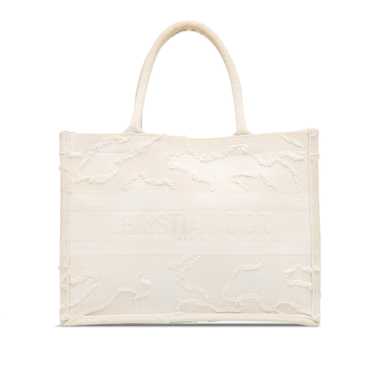 White Dior Medium Camouflage Book Tote