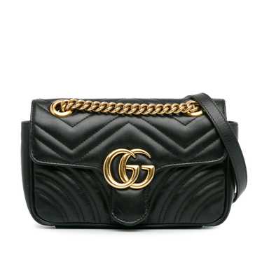 Black Gucci Mini GG Marmont Matelasse Crossbody