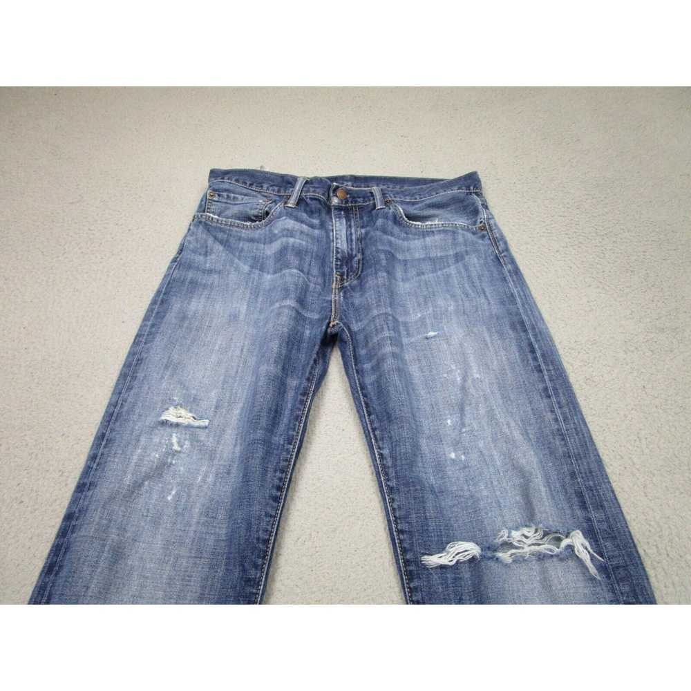 Levi's Levis Jeans Mens 34x34 Black 508 Distress … - image 2