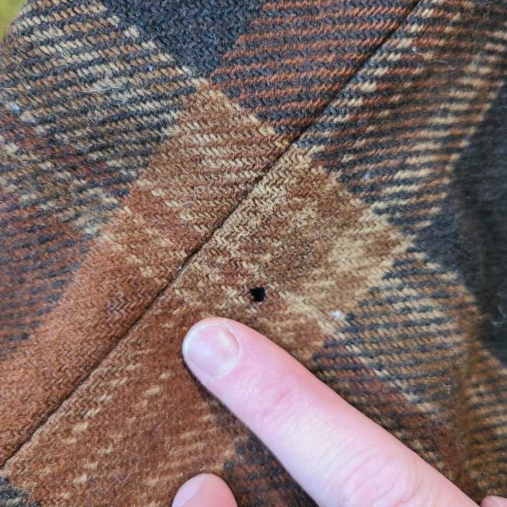 Pendleton Vintage 70s Pendleton brown Plaid wool … - image 11