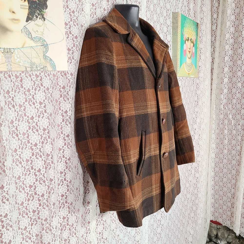 Pendleton Vintage 70s Pendleton brown Plaid wool … - image 2