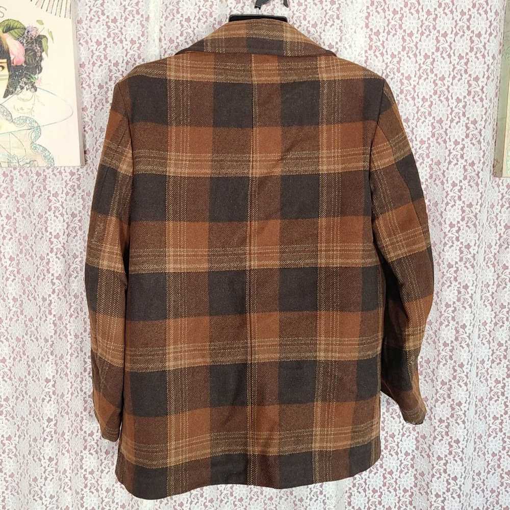 Pendleton Vintage 70s Pendleton brown Plaid wool … - image 3