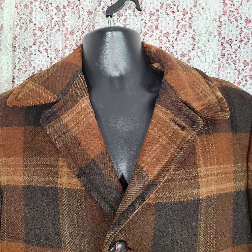 Pendleton Vintage 70s Pendleton brown Plaid wool … - image 4