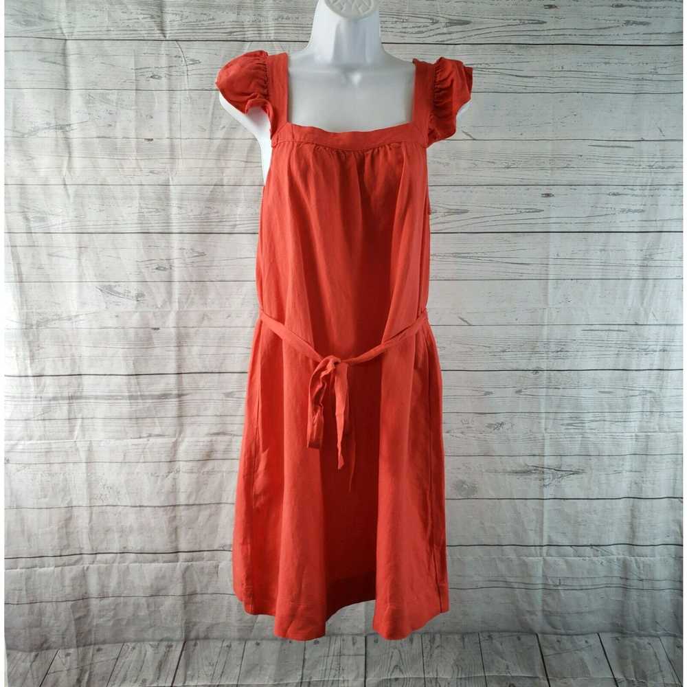 Loft Ann Taylor LOFT Womens Dress Sz XS Orange/Re… - image 1