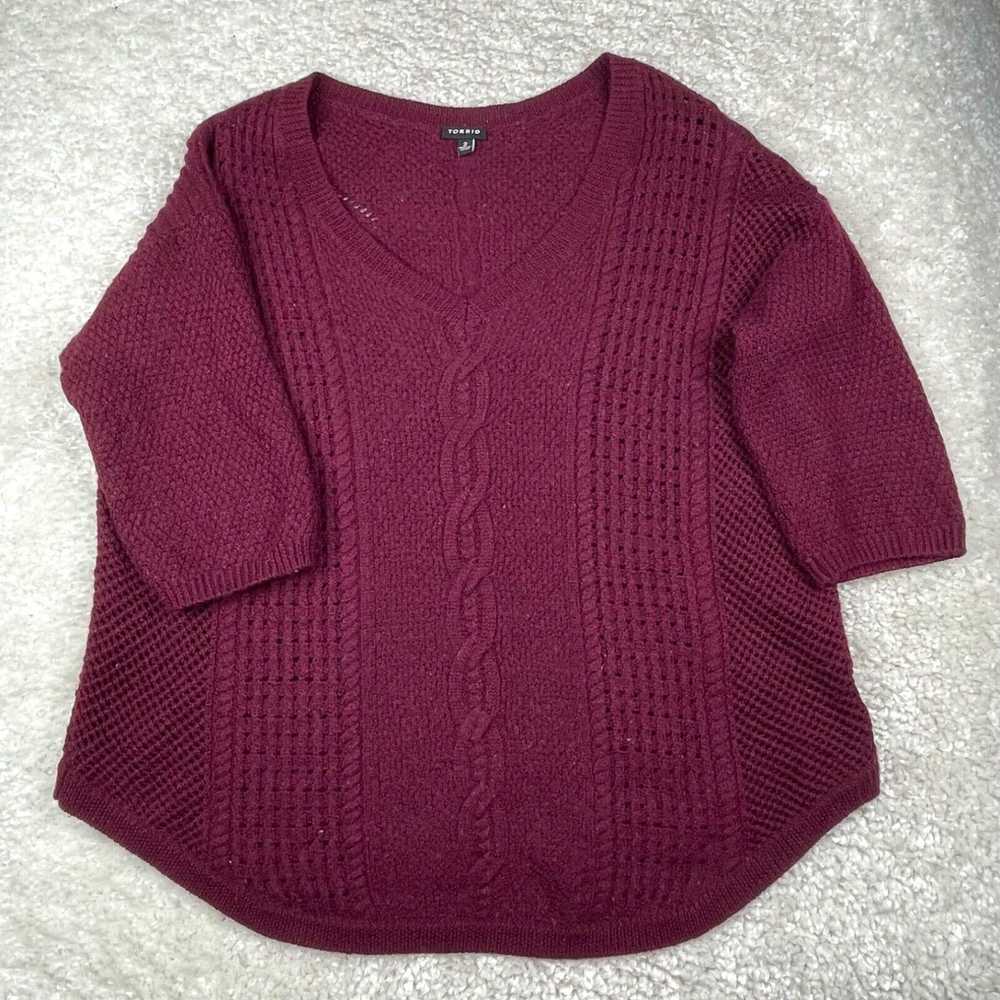 Torrid Torrid Sweater Womens 2 Ews 3/4 Sleeve Kni… - image 1