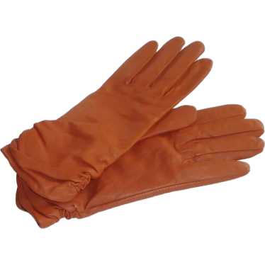 Leather Orange Preston and York Gloves