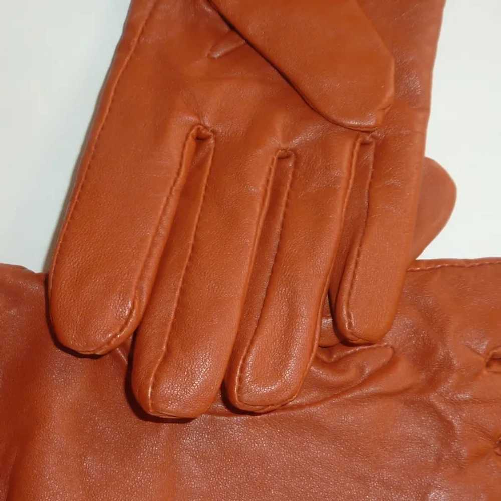 Leather Orange Preston and York Gloves - image 2