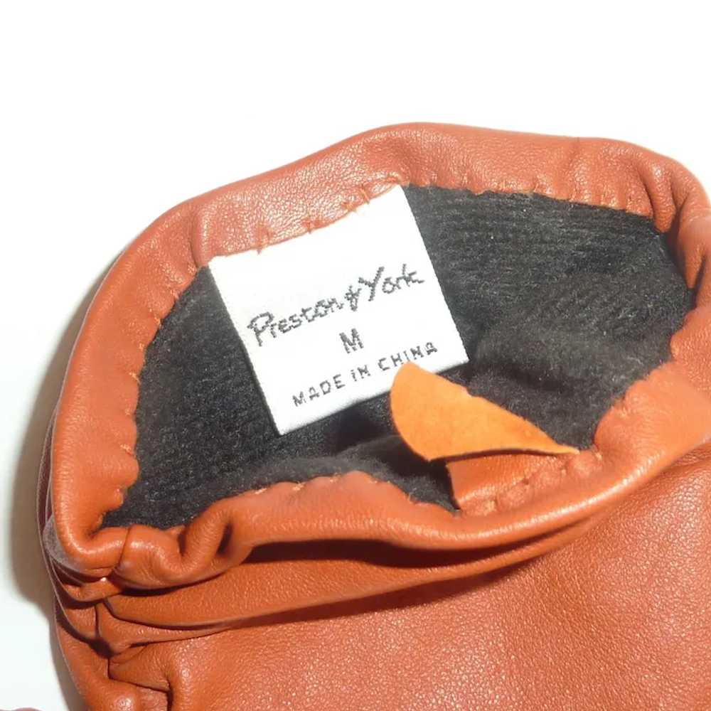 Leather Orange Preston and York Gloves - image 5