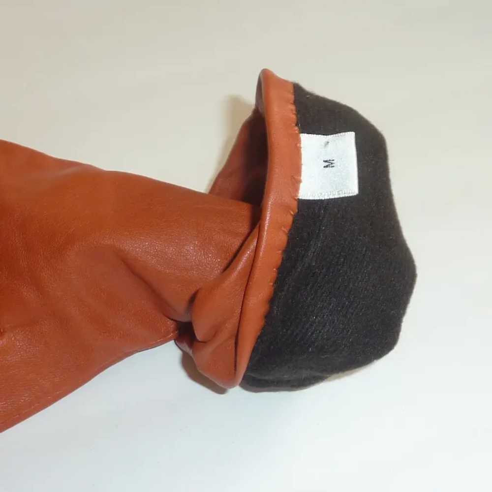 Leather Orange Preston and York Gloves - image 7