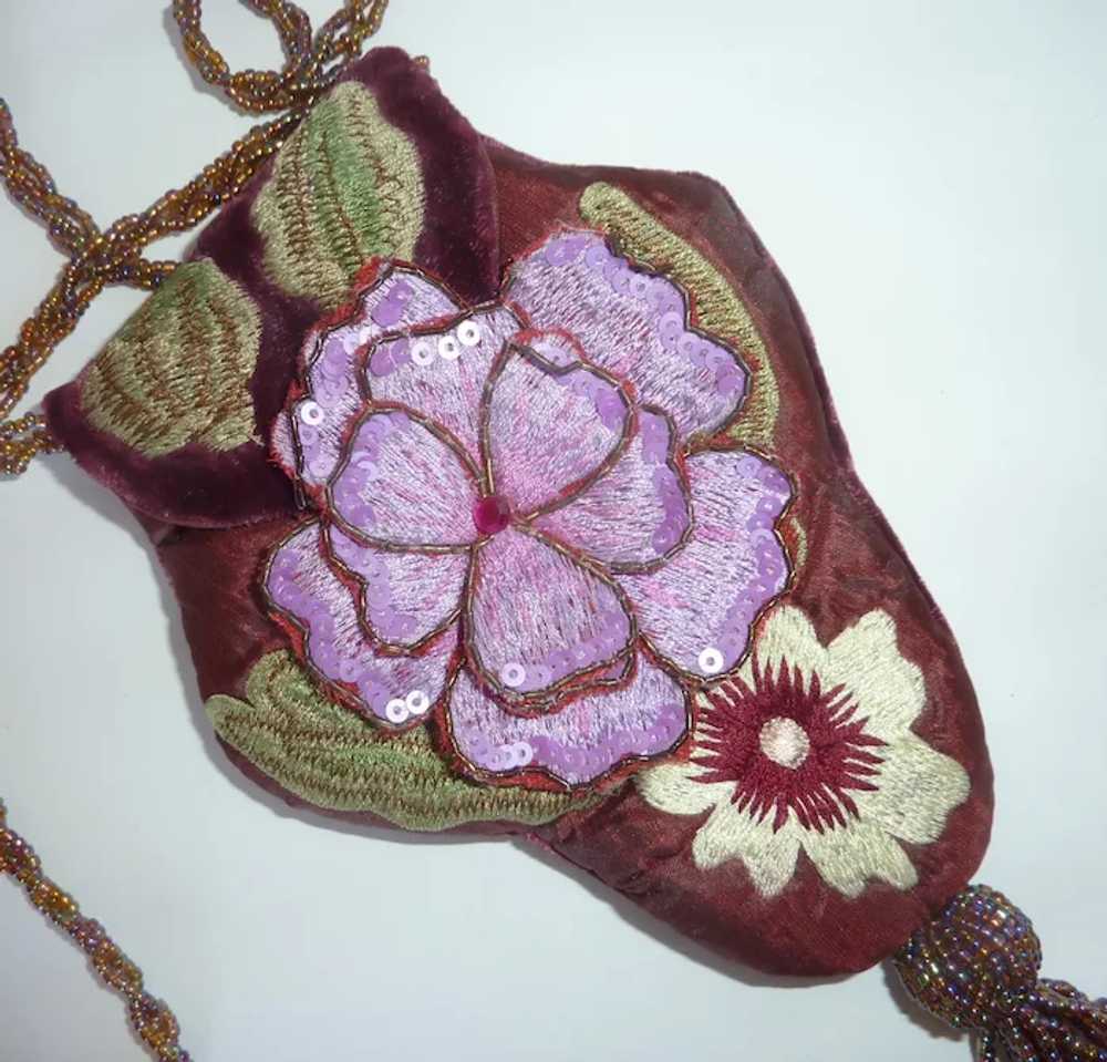 Wayne M. Kleski embroidered and Beaded Pursed - image 2