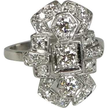 Dazzling Art Deco Platinum Diamond Ring