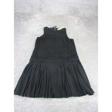 Loft Loft Mini Dress Womens 0 Petites Black Embroi