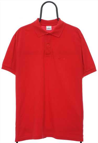 Vintage Spalding Logo Red Polo Shirt Mens - image 1