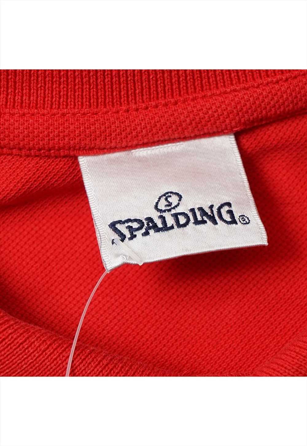 Vintage Spalding Logo Red Polo Shirt Mens - image 3