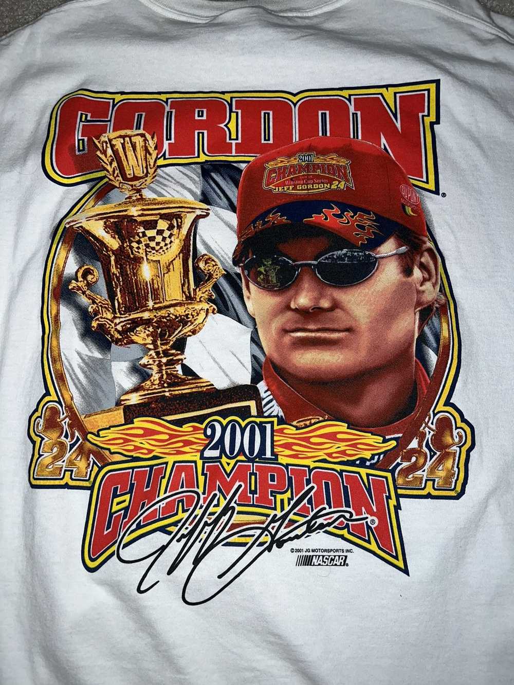NASCAR 2001 Jeff Gordon 4x Champion Vintage Tee - image 4